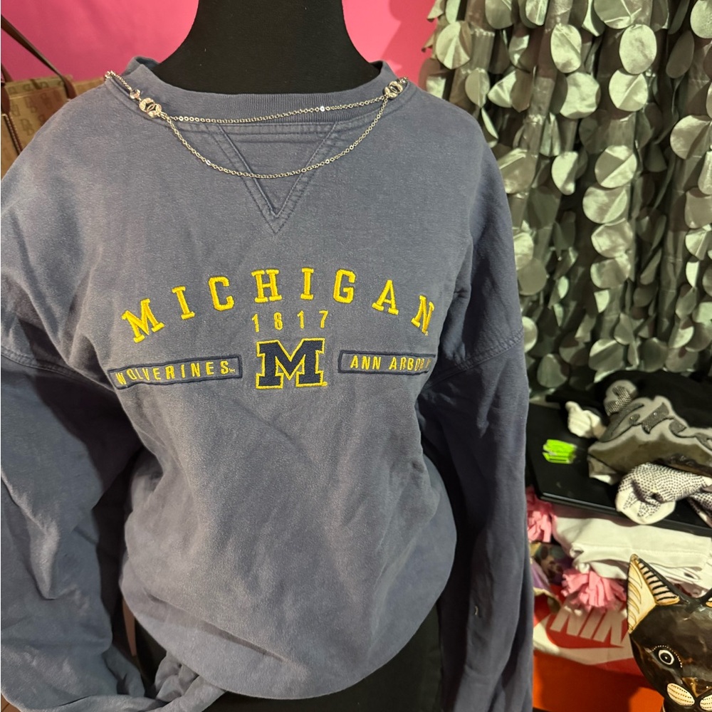Michigan Wolverines Blue Sweater